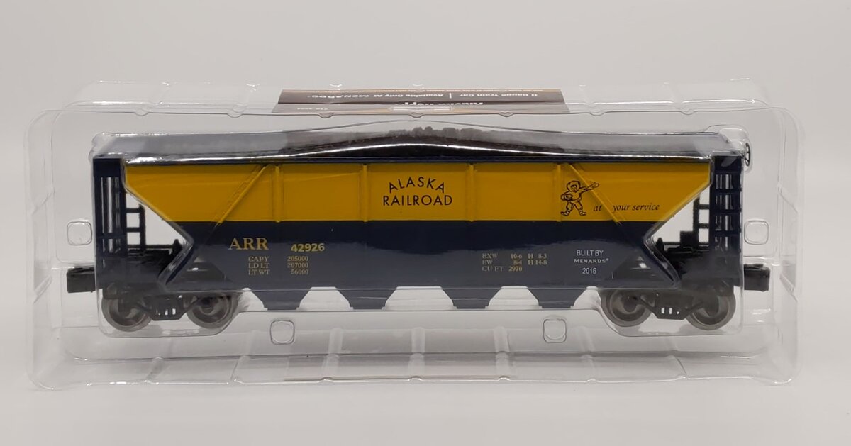 Menards 279-3574 O Gauge Alaska Railroad Coal Hopper Car #42926 NEW