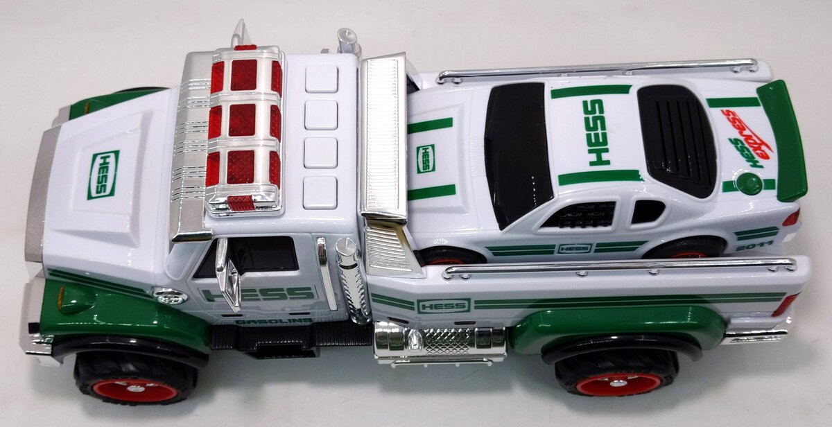 Hess 2011 Toy Truck and Race Car With Real Lights & Sound