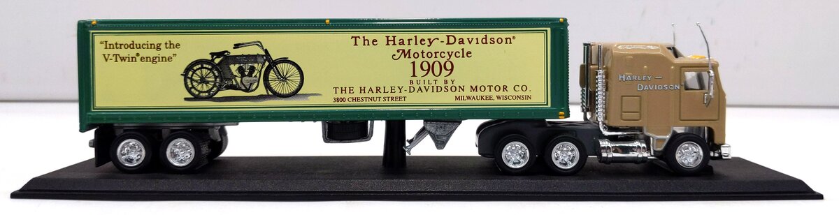 Matchbox CCY03/HA-M 1:100 Die-Cast Harley Davidson 1909 "V-Twin" Tractor Trailer LN