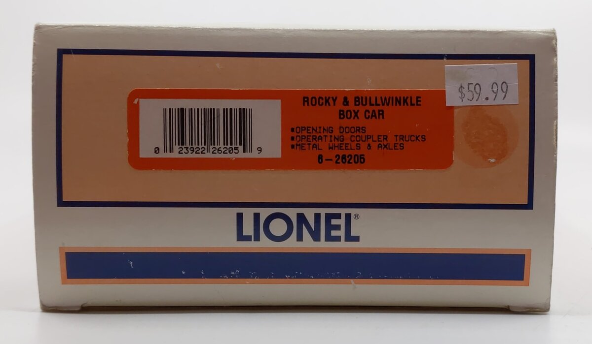 Lionel 6-26205 O Gauge Rocky & Bullwinkle Boxcar