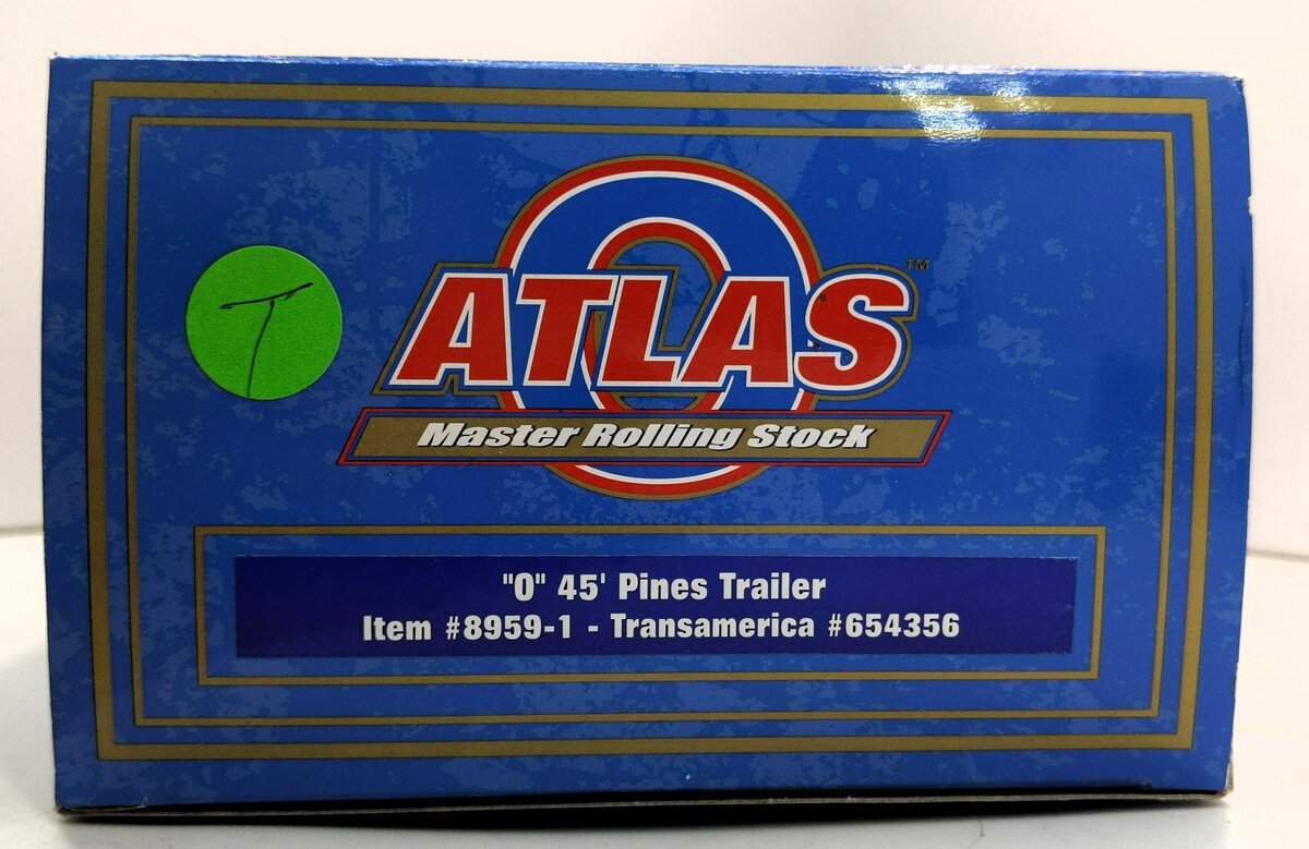 Atlas 8959-1 O Gauge Transamerica 45' Pines Trailer #654356 LN/Box