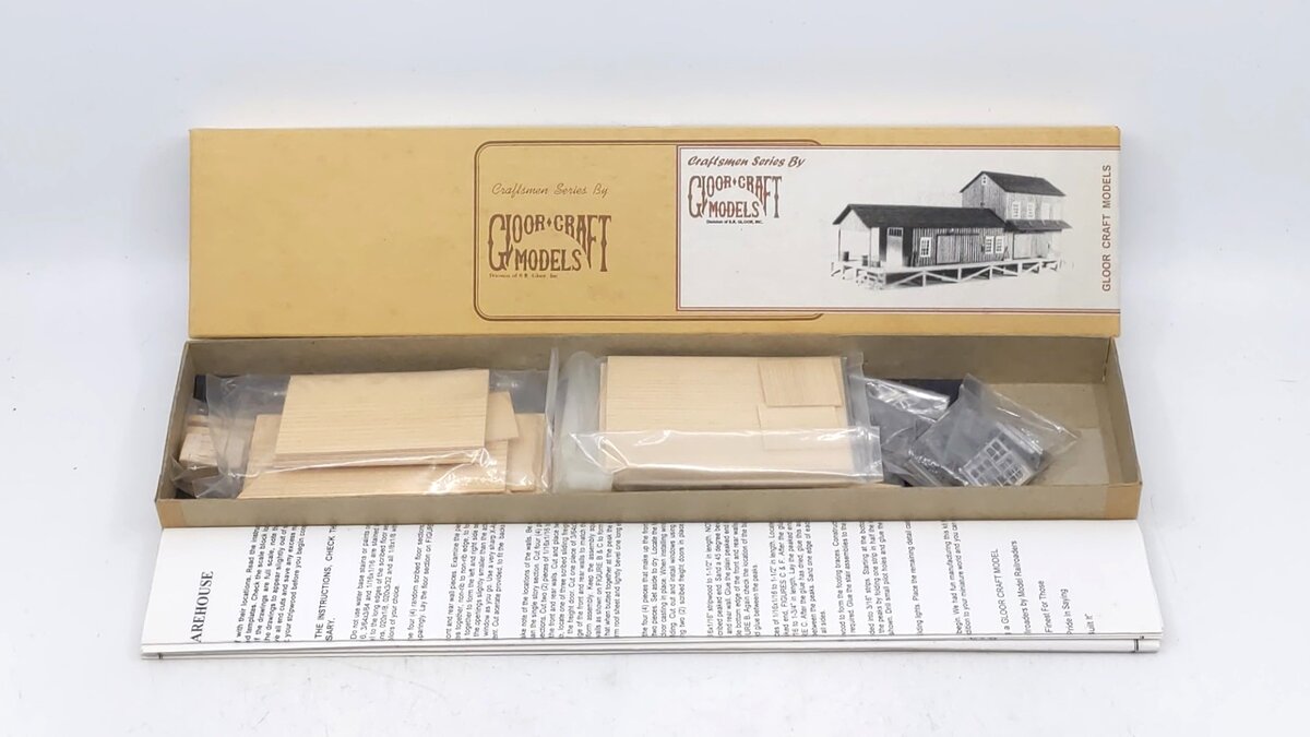 Gloor Craft 4003 HO Scale Store & Warehouse Model Kit LN/Box