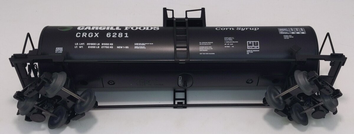 Lionel 2343032 "O-Gauge" Cargill Unibody Tank Car #6281