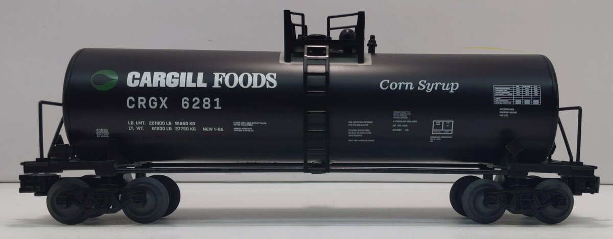 Lionel 2343032 "O-Gauge" Cargill Unibody Tank Car #6281