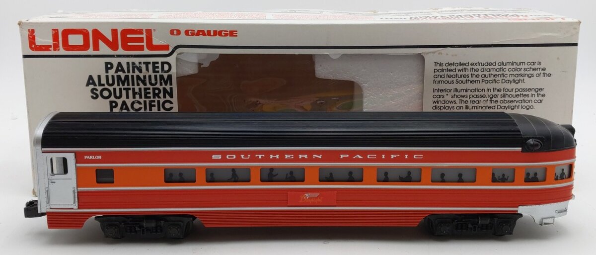 Lionel 6-9593 O Gauge Southern Pacific Daylight Aluminum Observation Car EX/Box