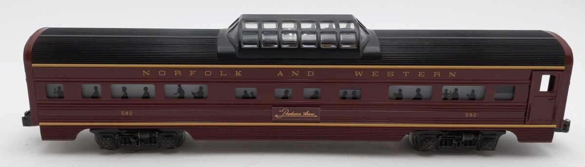 Lionel 6-9567 O Gauge Norfolk & Western Aluminum Vista Dome Car #582 LN/Box