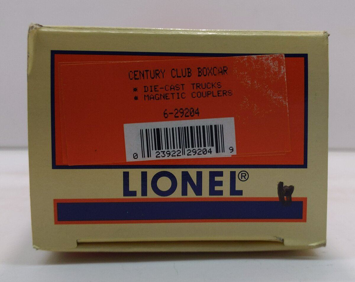 Lionel 6-29204 O Century Club Boxcar - Rare 1997 Car NIB