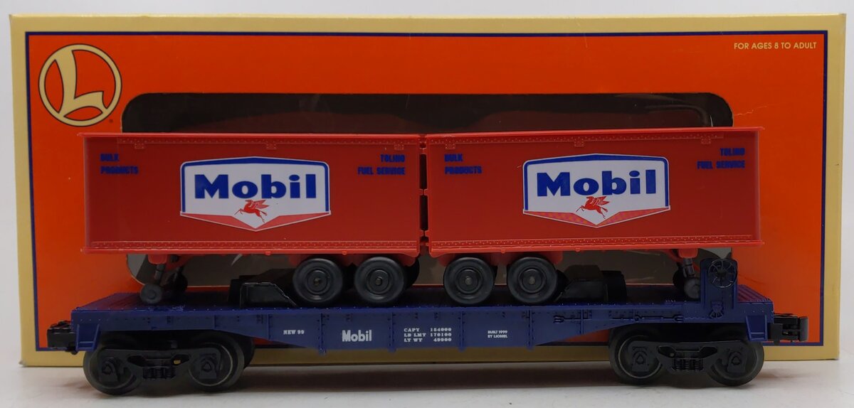 Lionel 6-19471 O Gauge Mobil Flatcar with Two Trailers LN/Box