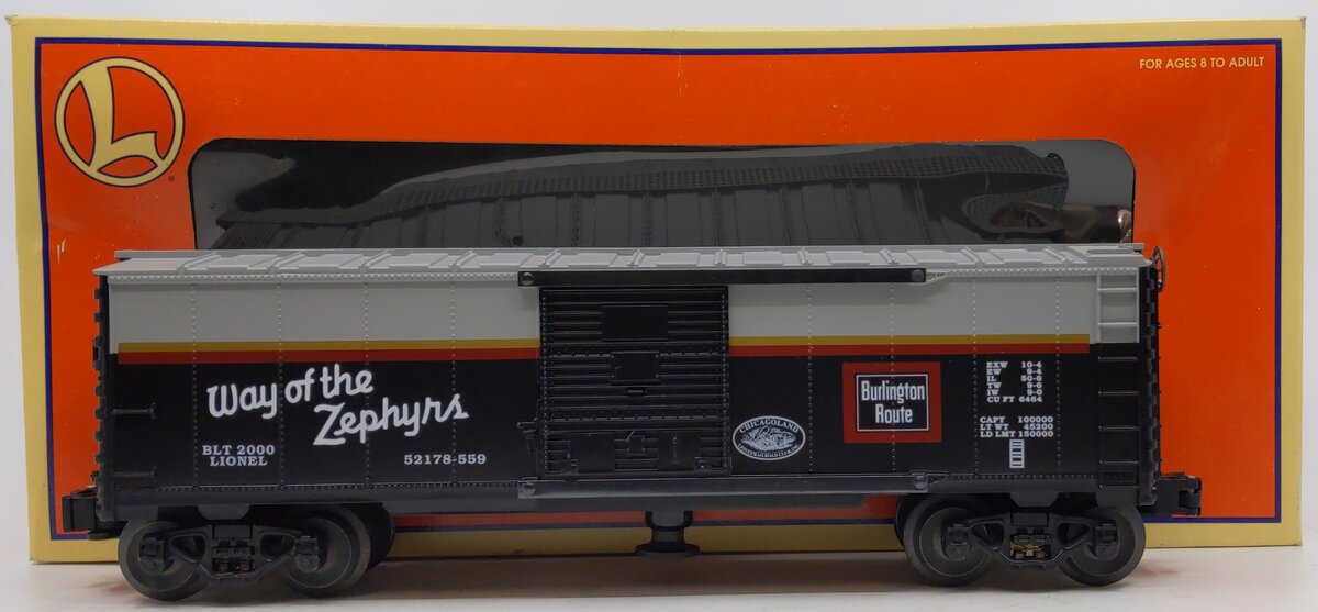 Lionel 6-52178 O Gauge Chicagoland Burlington Operating Uncle Herb Action Car NIB