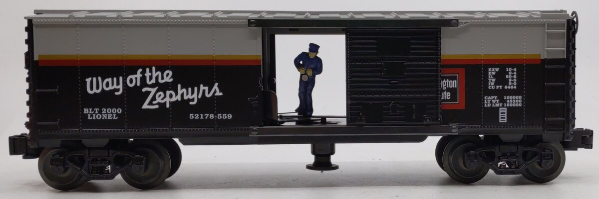 Lionel 6-52178 O Gauge Chicagoland Burlington Operating Uncle Herb Action Car NIB