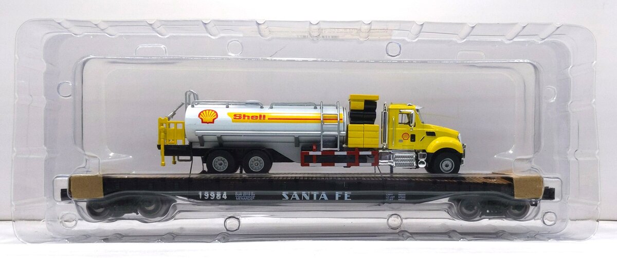 Menards 279-3876 O Gauge ATSF Long Flatcar with Shell Truck