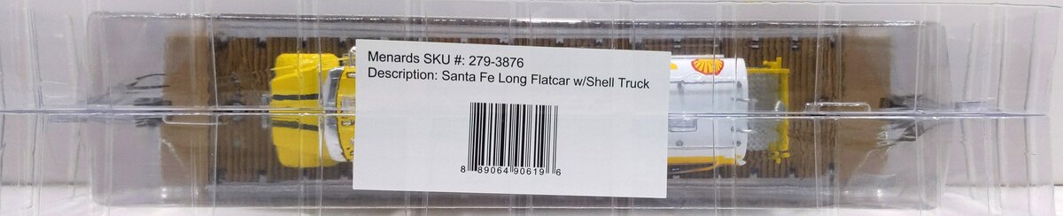 Menards 279-3876 O Gauge ATSF Long Flatcar with Shell Truck