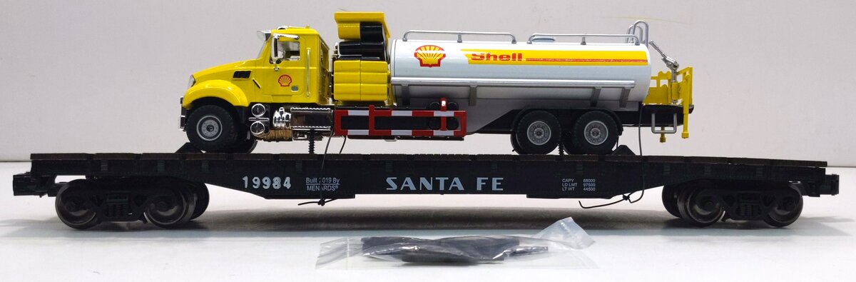 Menards 279-3876 O Gauge ATSF Long Flatcar with Shell Truck
