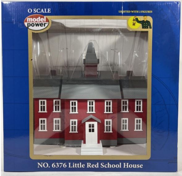 Model Power 6376 O Built-Up Little Red School House Lighted with Figures