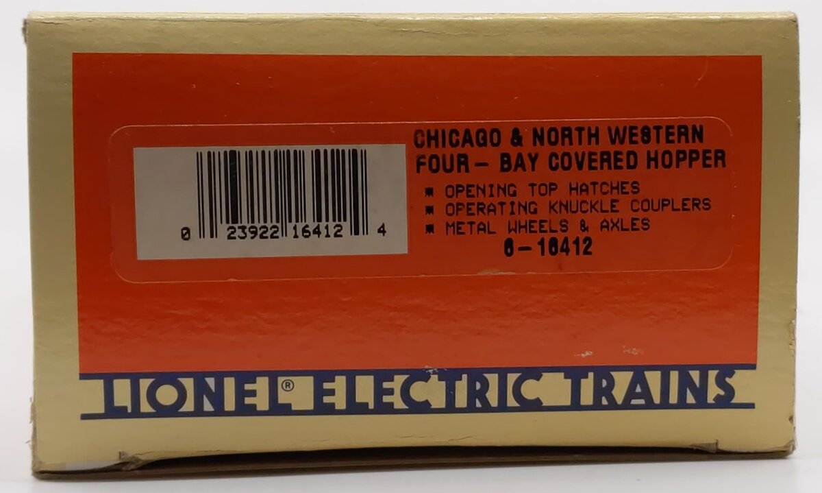Lionel 6-16412 O Gauge Chicago & North Western 4-Bay Covered Hopper