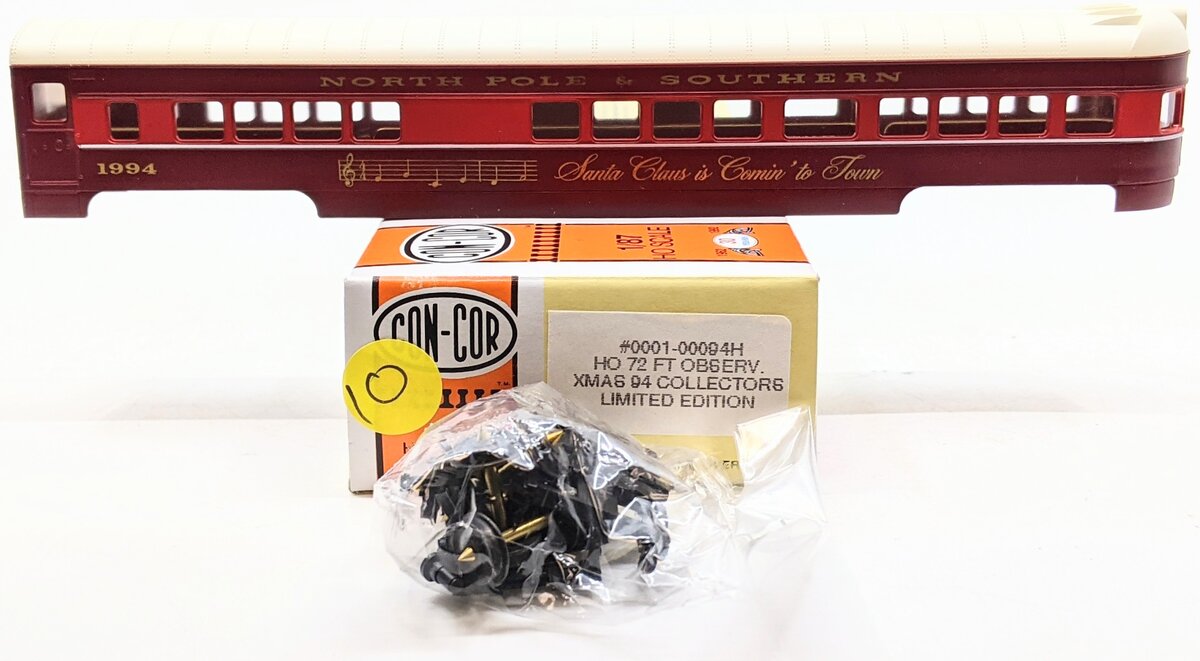 Con-Cor 0001-00094H HO Scale Christmas 1994 Collectors 72' Observation Kit