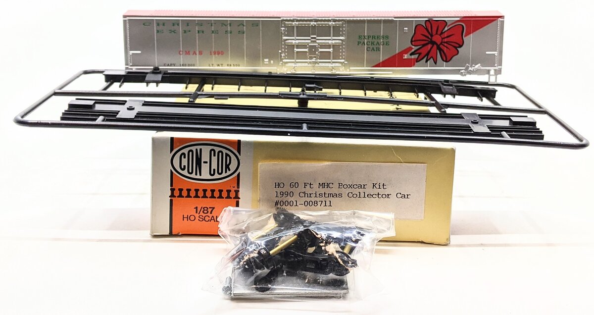 Con-Cor 0001-008711 HO Scale 1990 Christmas Collector 60' MHC Box Car Kit