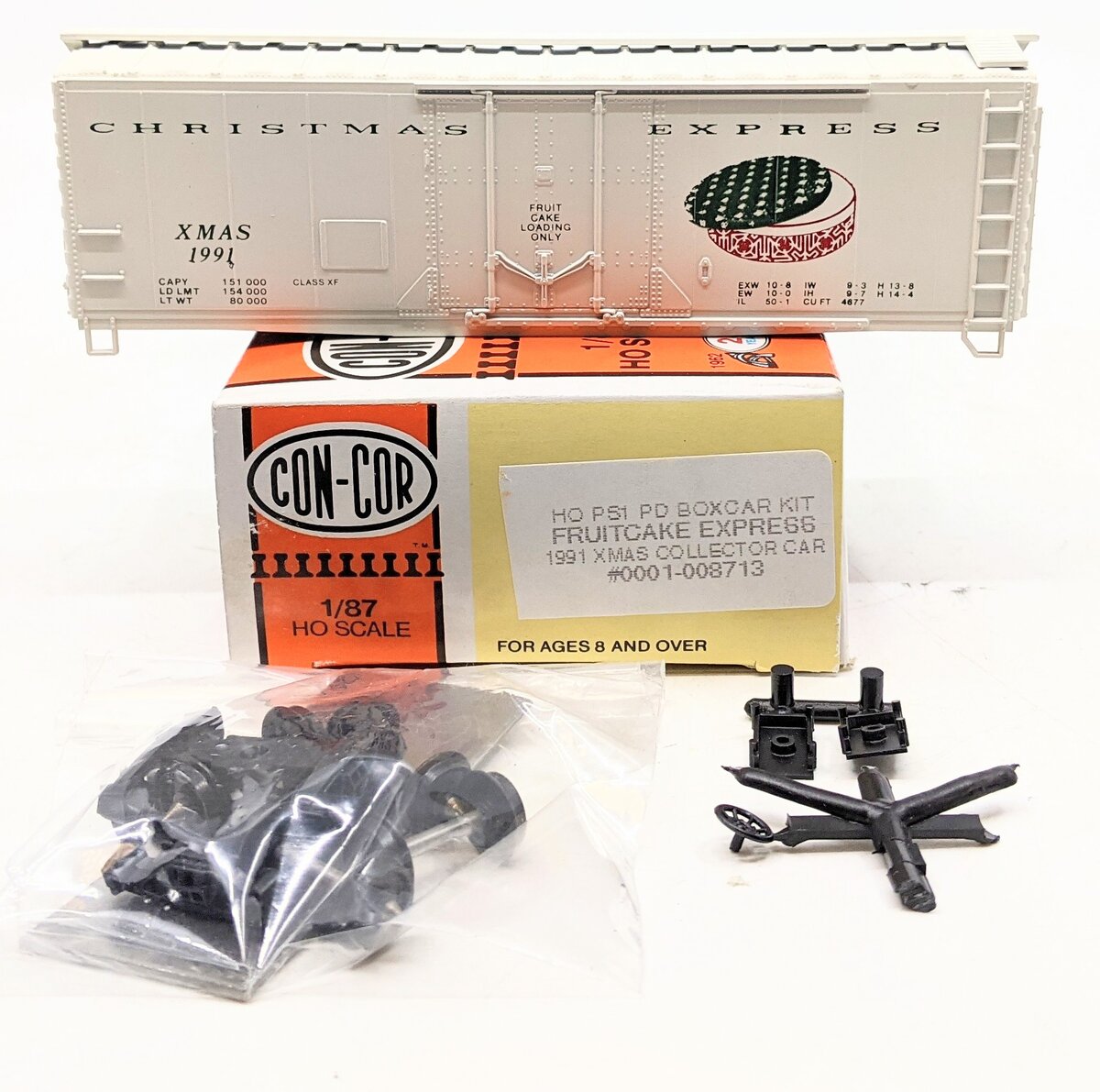Con-Cor 0001-008713 HO Fruitcake Express Box Car Kit #1991 NIB