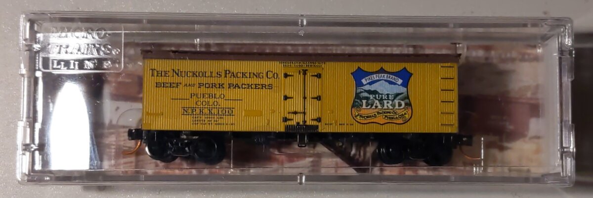 Micro-Trains 05800536 N Nuckoll's Packing Co. 36' Wood Sheathed Reefer #100