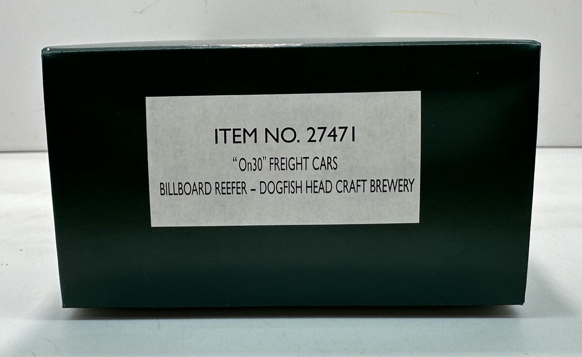 Bachmann 27471 S Gauge Dogfish Head Craft Brewery Billboard Reefer VG/Box