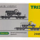 Trix 24403 HO Scale Deutsche Bahn Flatcar Set w/Dump Truck LN/Box
