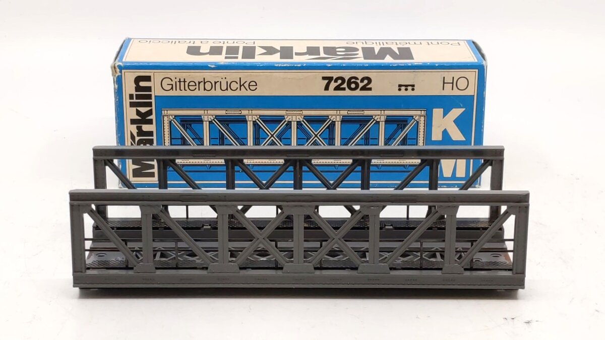 Marklin 7262 HO 7-1/8" Truss Bridge for K&M Tracks VG/Box