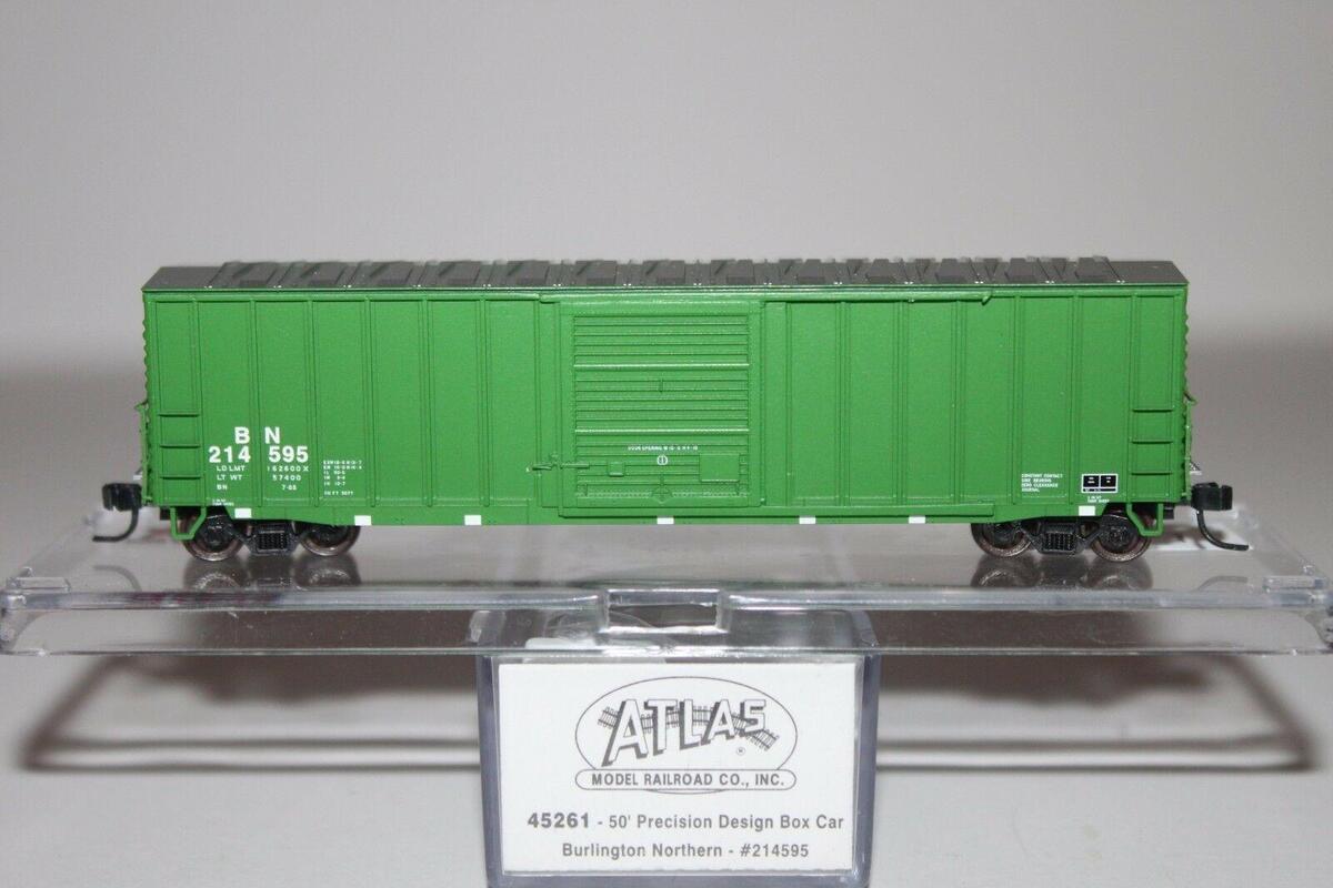 Atlas 45261 N Scale Burlington Northern 50' Precision Design Boxcar #214595