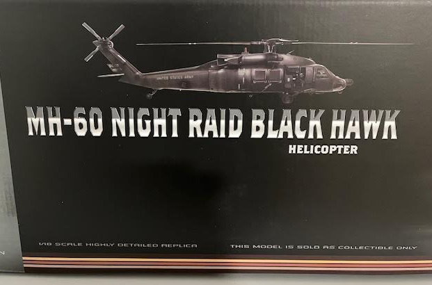 Blue Box Toys 003958 Elite Force 1/18 Scale MH-60 Night Raid Black Hawk NIB