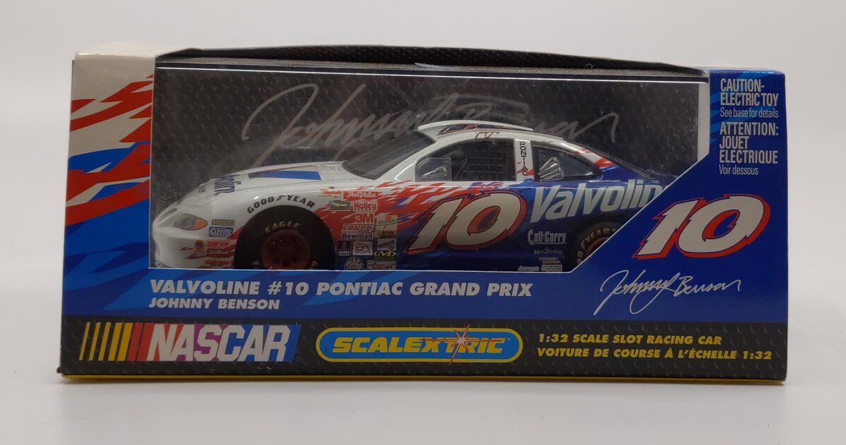 Scalextric #10 1:32 Pontiac Grand Prix Valvoline NASCAR Slot Car LN/Box