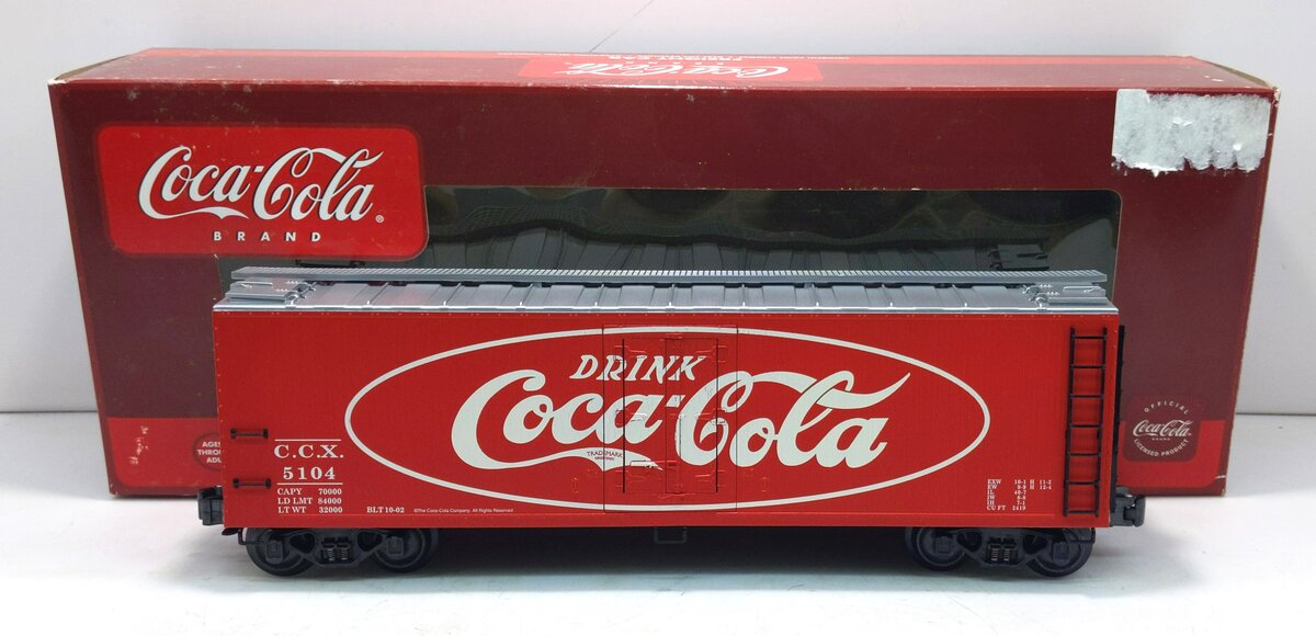 K-Line K762-5104 O Gauge Coca Cola Wood Side Reefer Car LN/Box