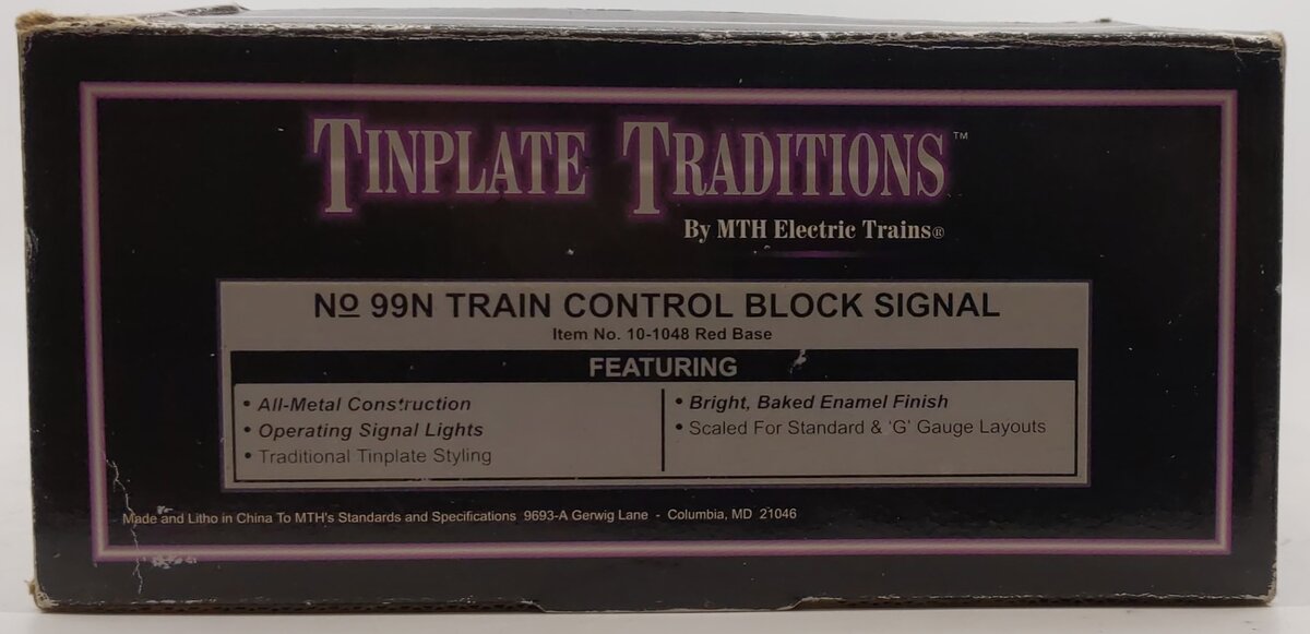 MTH 10-1048 Standard Gauge No. 99 Train Control Block Signal EX/Box