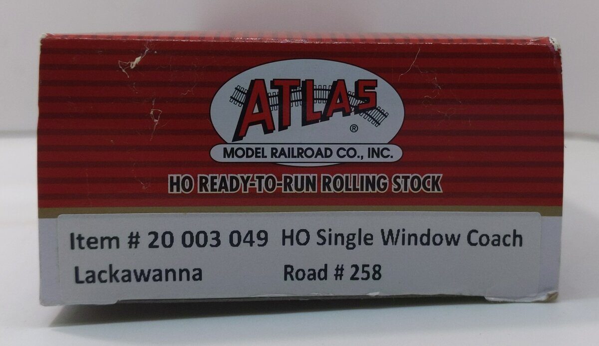 Atlas 20003049 HO Lackawanna Single Window Coach #258