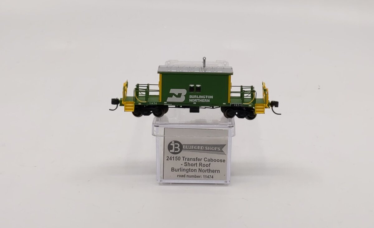Bluford Shops 24150 N Scale Burlington Norther Steel Transfer Caboose #11474 LN/Box