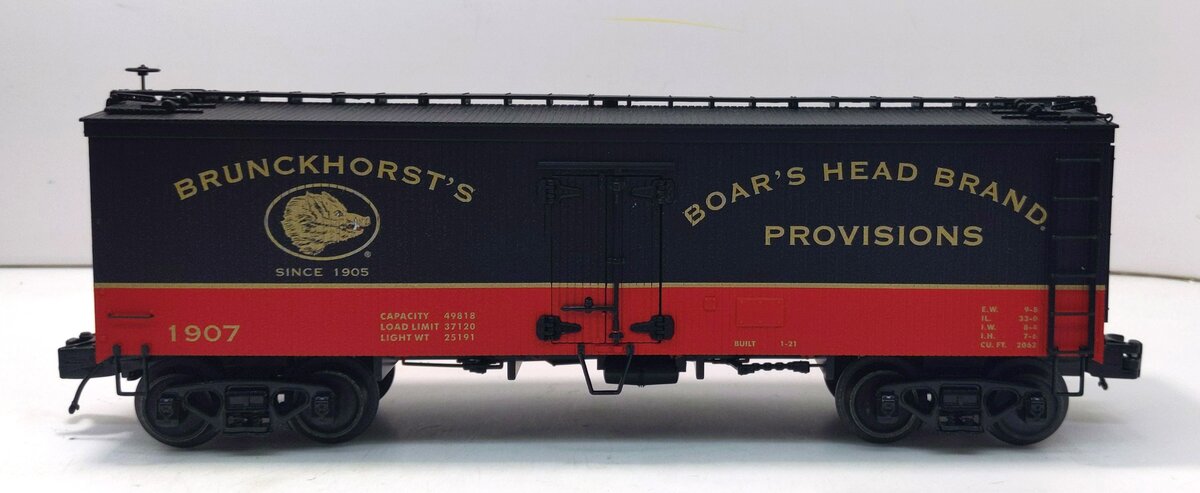 MTH 20-94642 O Brunckhorst's 36' Woodsided Reefer Car #1907 LN/Box