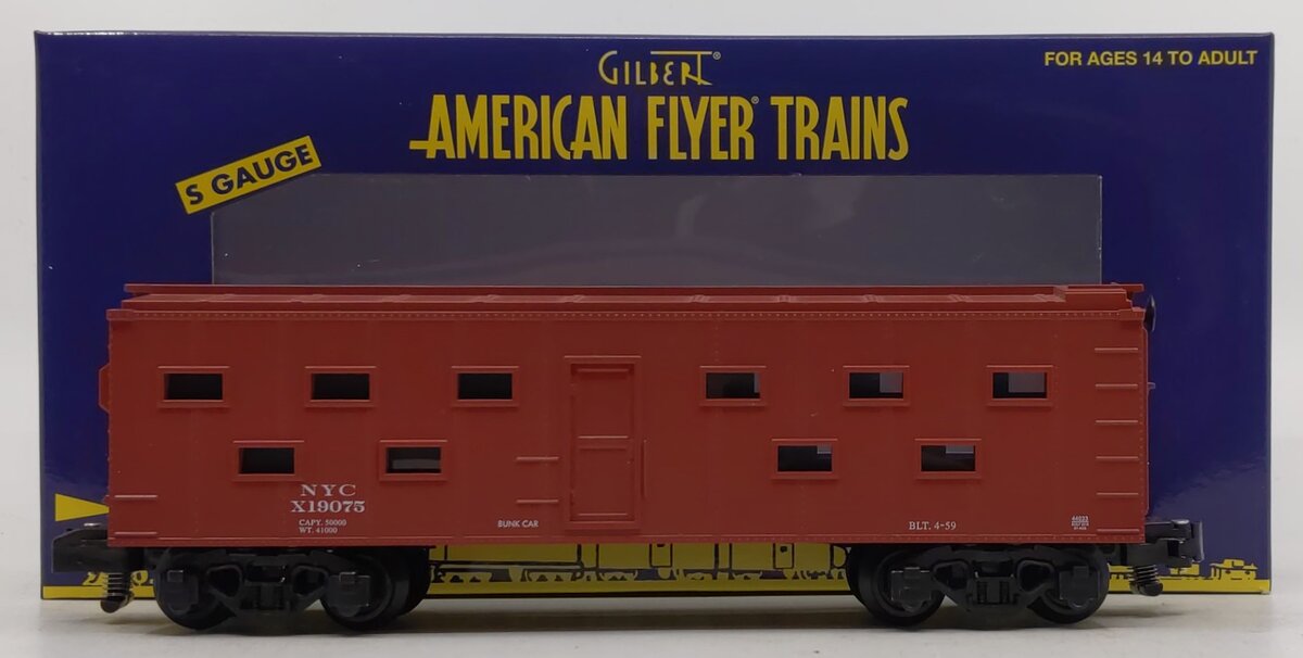American Flyer 6-44033 S Gauge New York Central Bunk Car #x19075 NIB
