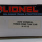 Lionel 6-16112 O Gauge Dow Chemical 3-Dome Tank Car