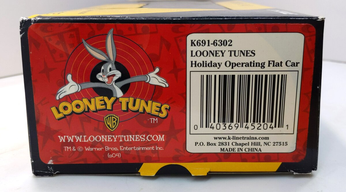 K-Line K691-6302 O Gauge Looney Tunes Holiday Operating Flatcar EX/Box