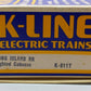 K-Line K6117 O Gauge Long Island Illuminated Caboose