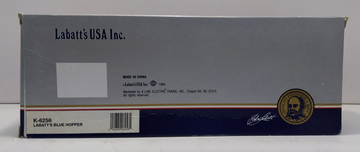 K-Line K-6256 O Gauge Labatt's Blue Hopper EX/Box