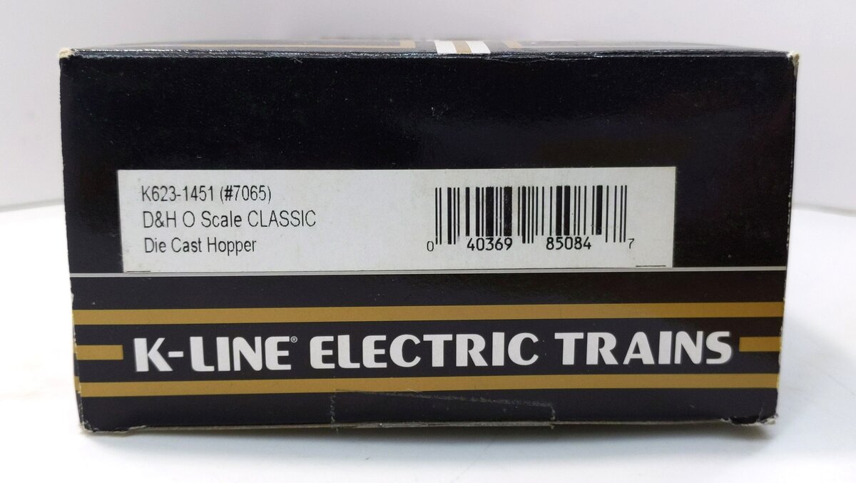 K-Line K623-1451 O Gauge Delaware & Hudson Die-Cast 4-Bay Hopper #7065 LN/Box