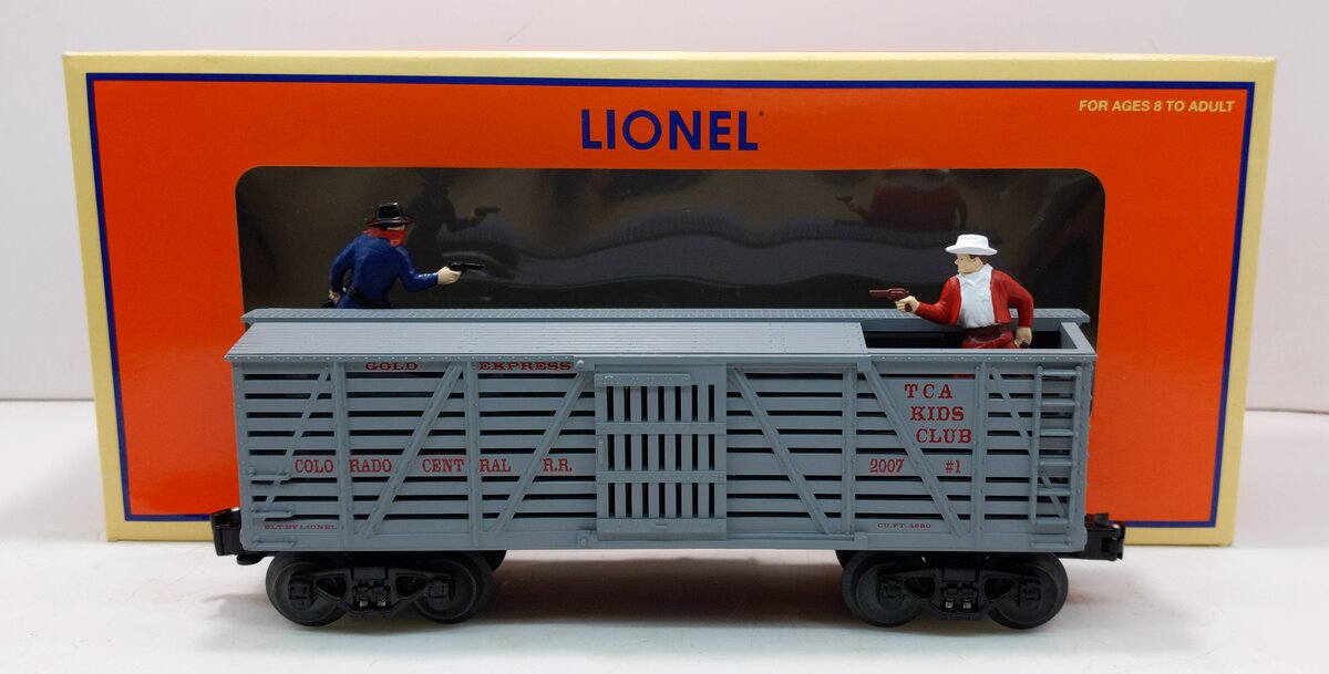 Lionel 6-52415 O TCA 2007 Kid's Club Colorado Central Sheriff & Outlaw Car LN/Box
