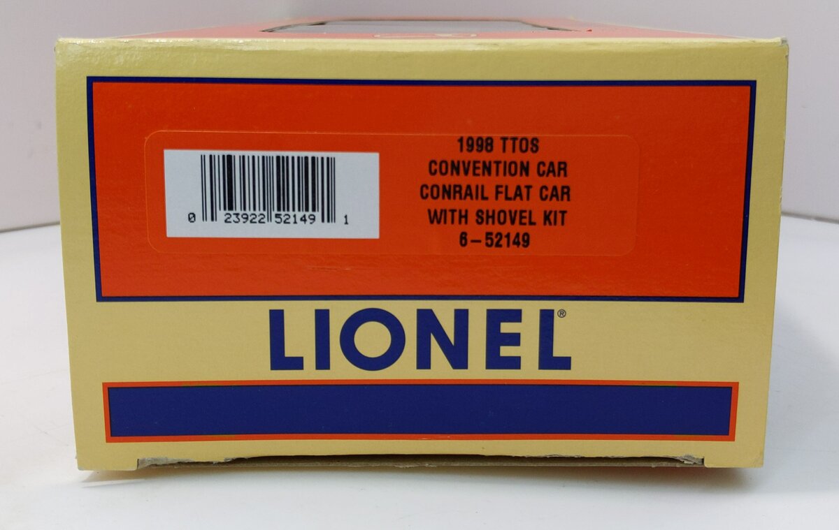 Lionel 6-52149 O Gauge TTOS 1998 Conrail Flatcar with Power Shovel Kit LN/Box