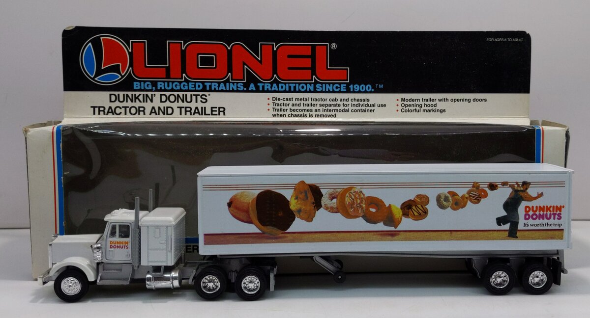 Lionel 6-12842 O Gauge Dunkin Donuts Tractor Trailer Truck LN/Box