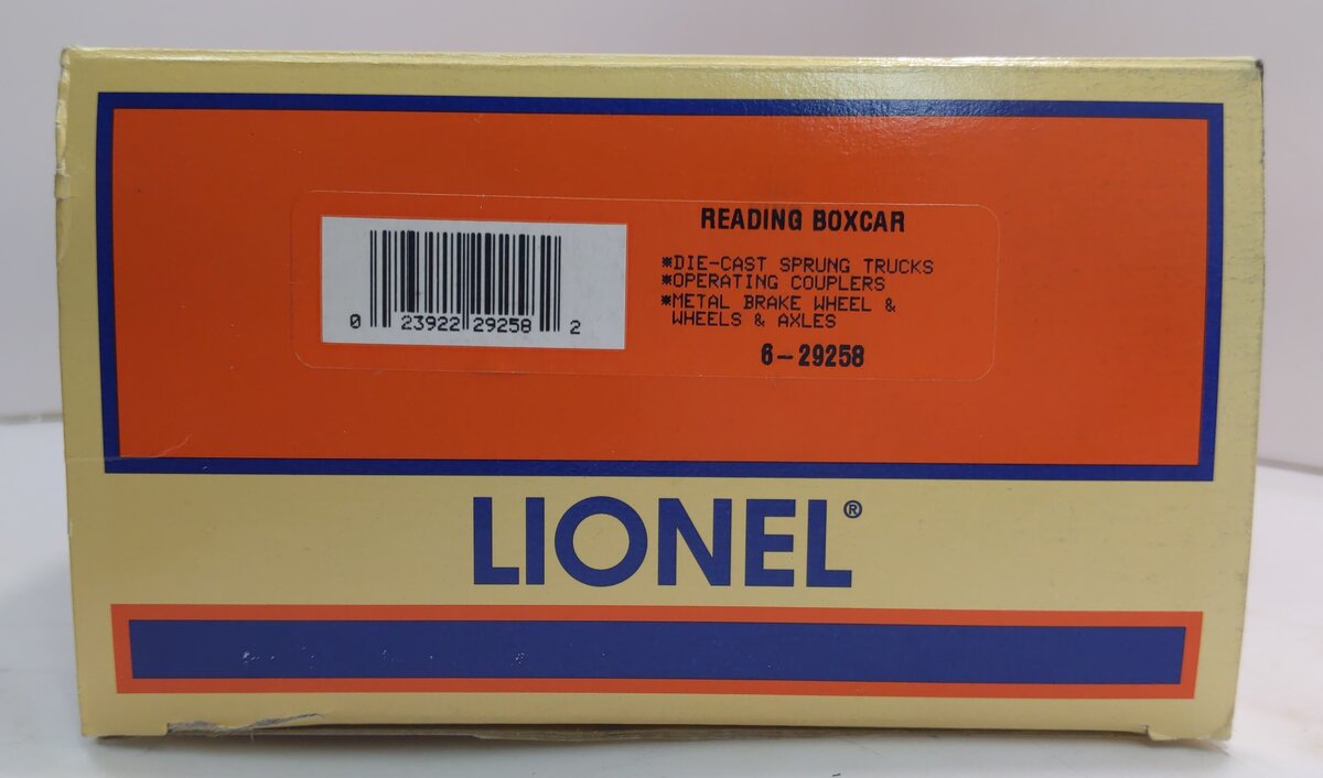 Lionel 6-29258 O Gauge Reading Boxcar #9464-299 LN/Box