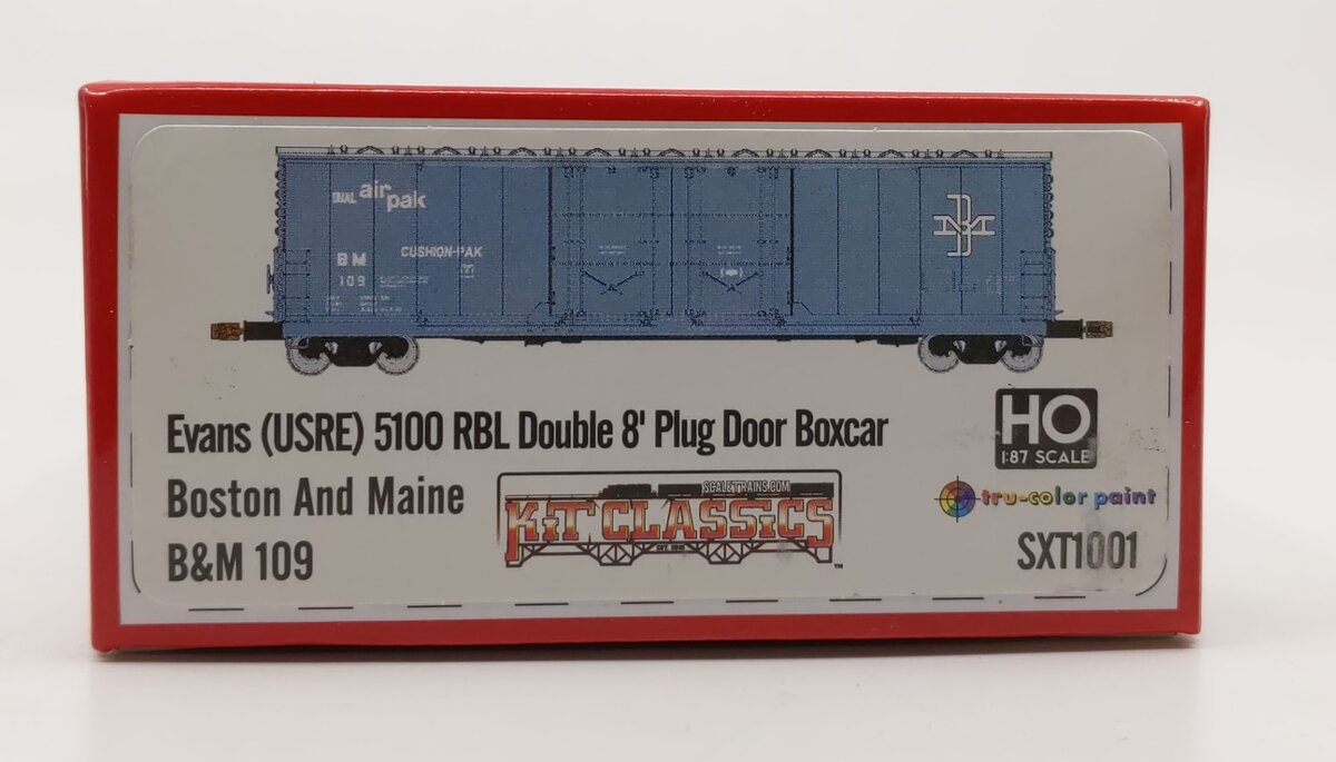 Scale Trains SXT1001 HO BM Evans (USRE) 5100 RBL 8' Double-Plug-Door Boxcar #109