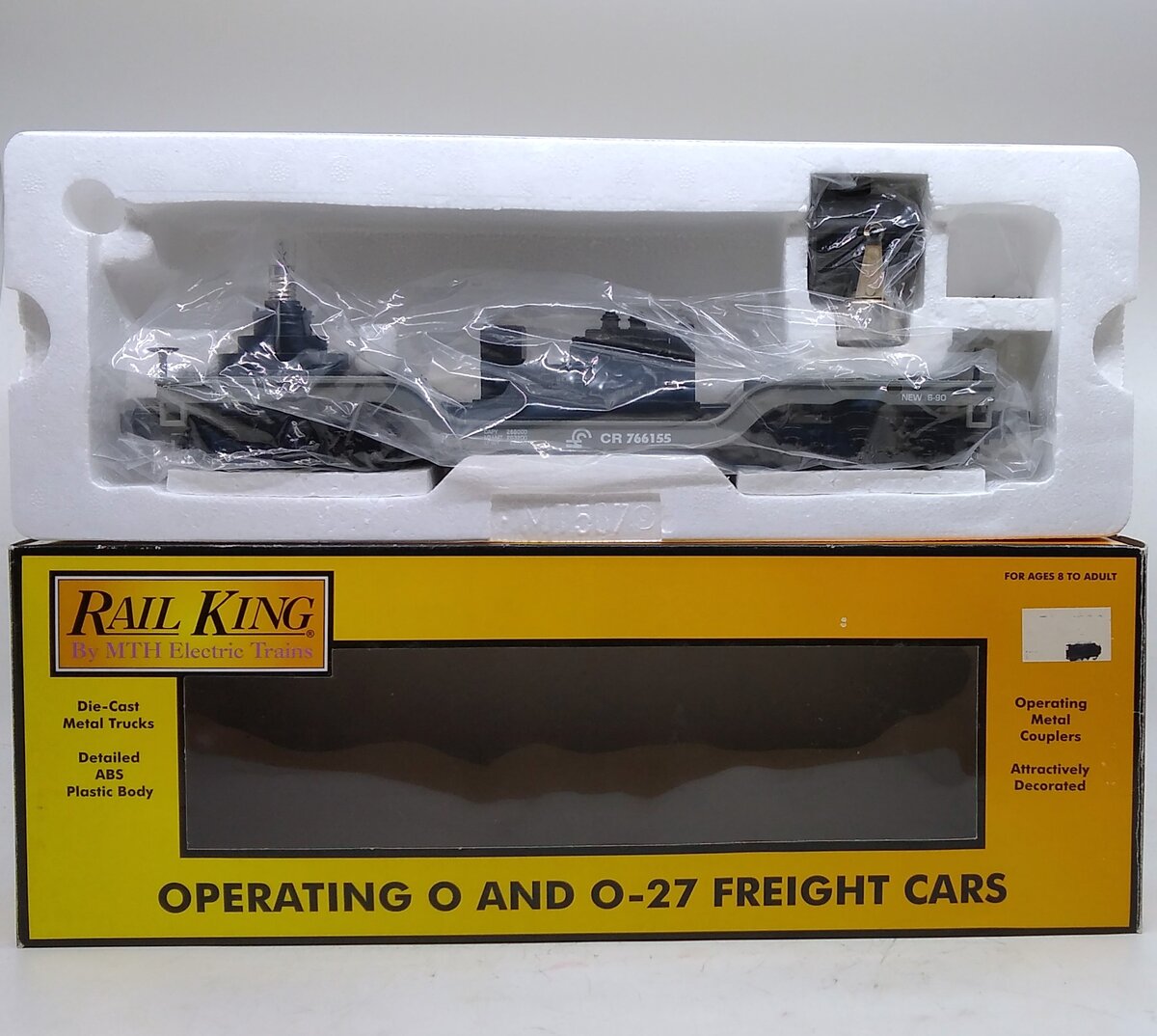 MTH 30-7926 O Gauge Conrail Operating Searchlight Car #766155 LN/Box