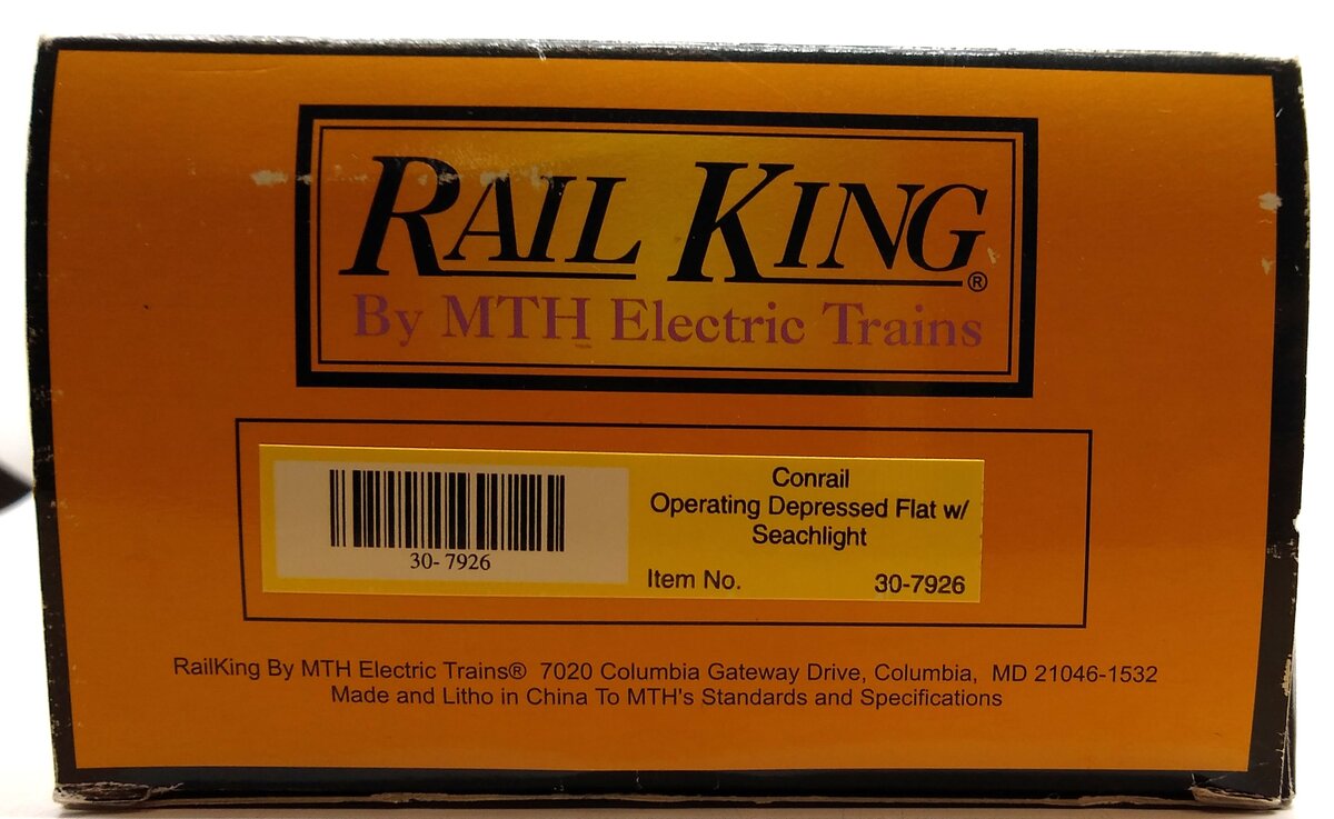 MTH 30-7926 O Gauge Conrail Operating Searchlight Car #766155 LN/Box