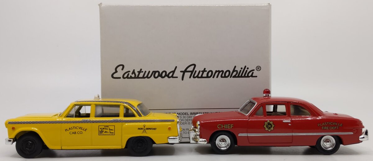Ertl H070 1:43 Plasticville Cab & Fire Department Die-Cast Vehicles (Box of 2) EX/Box