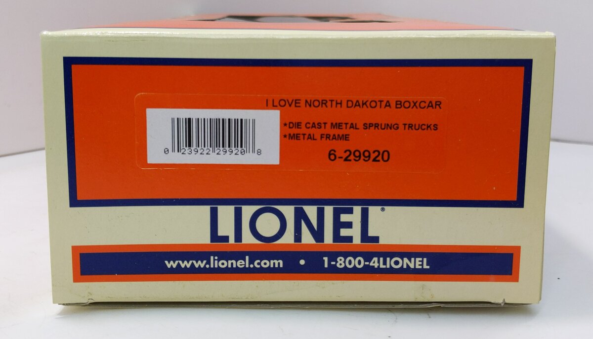 Lionel 6-29920 I Love North Dakota Boxcar LN/Box
