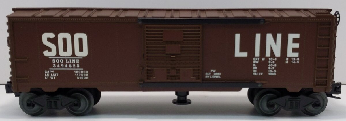 Lionel 6-29888 O Gauge PWC Soo Line Operating Boxcar #3494-625 LN/Box